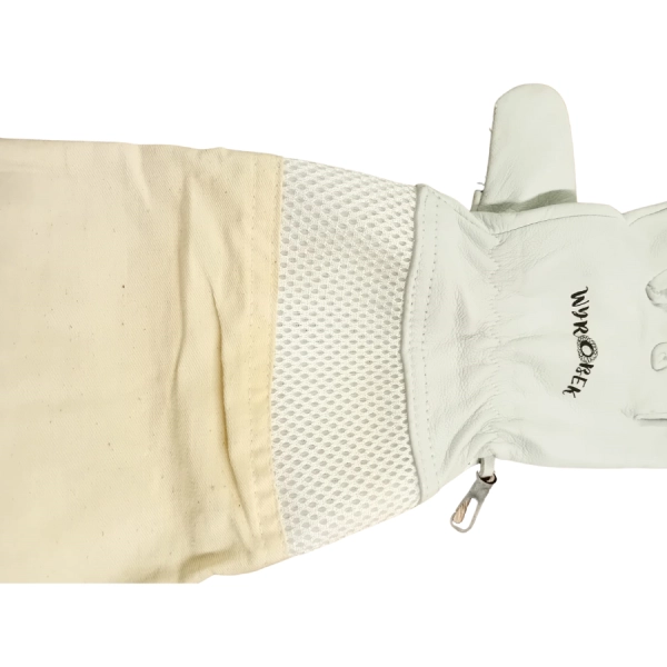 Rękawice pszczelarskie długie, skórzane, Wyrobek, rozmiar XL